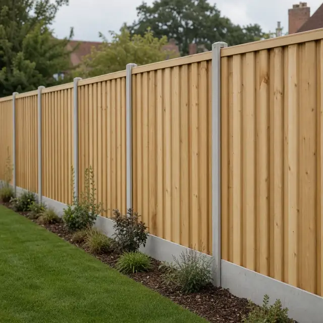 Feather edge garden fencing in Cardiff