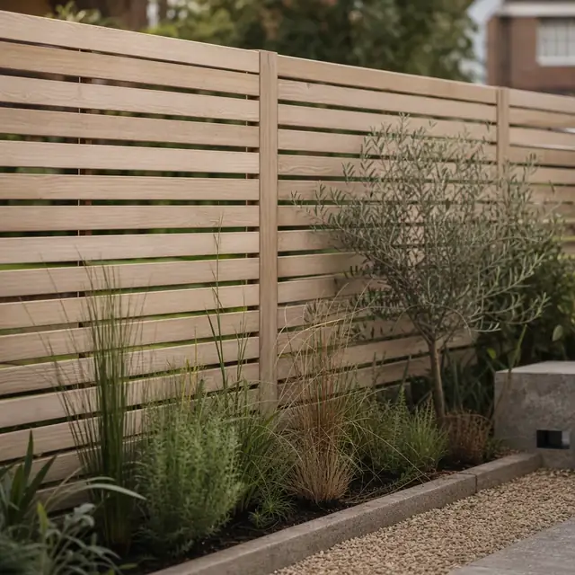 Hit and miss garden fencing in Cardiff